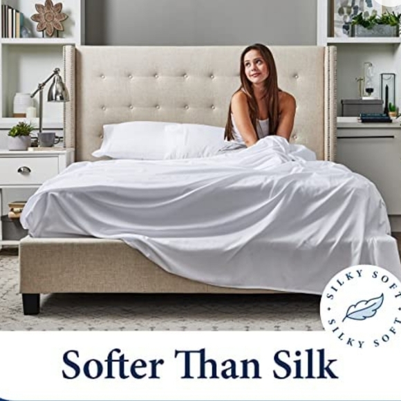 New Blue Luxury Twin Sheets Set - Picture 2 of 7